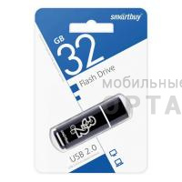 Флешка USB 32 Гб Smartbuy Glossy  чёрный
