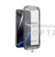 Стекло защитное, KEEPHONE QUICK FIT 3D БЕЗ РАМКИ FULL GLUE САМОКЛЕЯЩИЙСЯ GLASS iPhone 16 PRO MAX