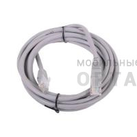 Патч корд литой TELECOM UTP Кат. 5е, серый, 3 м. (1/150)