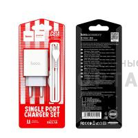 СЗУ HOCO C81A, Asombroso, 2100mA, кабель USB to Micro, X37 cool,  белый