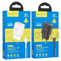 СЗУ HOCO N25, Maker, 2100mA, кабель USB to Micro,  черный