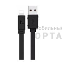 Кабель USB to Lightning HOCO X5 Bamboo, 1m, 2.1A,  чёрный