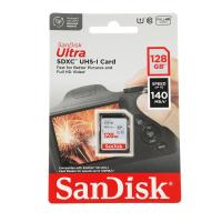 Карта памяти SD 128Gb SanDisk, Ultra, Class10 UHS-I U1, R/W 140MB/s