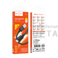 Кабель USB to Micro HOCO X119 Energy , 1m, 2.4A,  черный