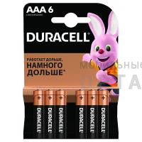 Элемент питания Duracell LR03 BL6 BASIC  (6/60/33840)