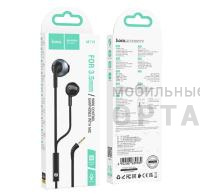 Наушники проводные внутриканальные HOCO M115, Sagacious, Jack 3.5мм, 1.2 м,  черный
