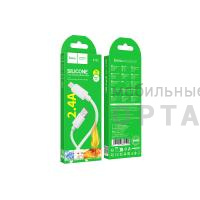 Кабель USB to Lightning HOCO X122 Benefit, 1m, 2.4A, PD 60W,  белый