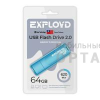 Флешка USB 64 Гб Exployd  620  синий Флешка USB 64 Гб Exployd  620  синий