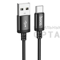 Кабель USB to Type-C HOCO X89 Wind, 1m, 3.0A,  черный, не упакован