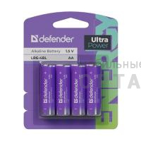 Элемент питания DEFENDER LR6 АА UltraPower BL4  (40/240) Элемент питания DEFENDER LR6 АА UltraPower BL4  (40/240)