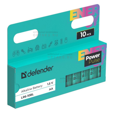 Элемент питания DEFENDER LR6 АА PowerPulse BL10 (10/200)