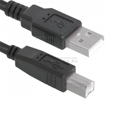 Кабель DEFENDER USB2.0 AM-BM 30AWG, чёрный,  никель, 5м (1/13/104)