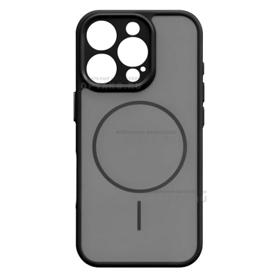 Чехол Matte MagSafe с защитой камеры в техпаке, iPhone 16 Pro, Black